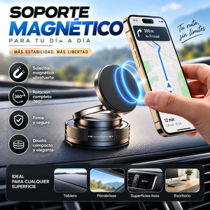 Soporte Magnético 360° – Tu Celular Firme Donde lo Necesites